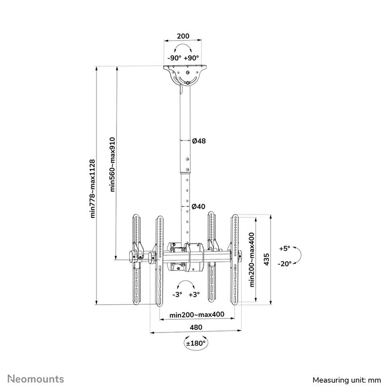 CEILING-MOUNT-DUAL-32-60IN