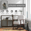 HOMCOM-Poltrona-a-Dondolo-in-Tessuto-Effetto-Lino-e-Legno-con-Braccioli-e-Cuscini-66x78x76-cm-Beige-e-Marrone