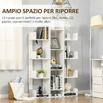 HOMCOM-Mobile-Libreria-ad-Albero-con-13-Ripiani-in-Legno-Truciolare-96x30x150cm