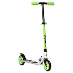 HOMCOM Monopattino Pieghevole per Bambini Alti 100-150cm Manubrio Regolabile 75-85cm, Alluminio Verde