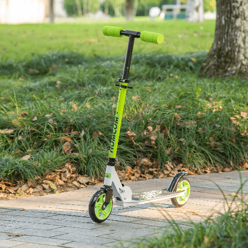 HOMCOM-Monopattino-Pieghevole-per-Bambini-Alti-100-150cm-Manubrio-Regolabile-75-85cm-Alluminio-Verde