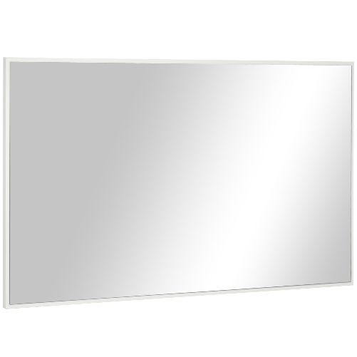 kleankin-Specchio-da-Bagno-Rettangolare-in-Truciolato-e-Vetro-con-Design-a-Parete-104x60-cm-Bianco-e-Argento
