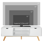 HOMCOM-Mobile-TV-max-65--in-Truciolato-e-MDF-Bianco-con-2-Credenze-Laterali-2-Ripiani-Centrali-150x39x50-cm