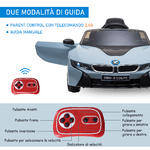 HOMCOM-Macchinina-Elettrica-BMW-per-Bambini-3-8-anni-con-Telecomando-Luci-e-Lettore-MP3-Blu