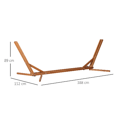 Outsunny-Supporto-per-Amaca-Sospesa-Regolabile-su-3-Livelli-Pieghevole-e-Portatile-in-Legno-388x120x89-cm