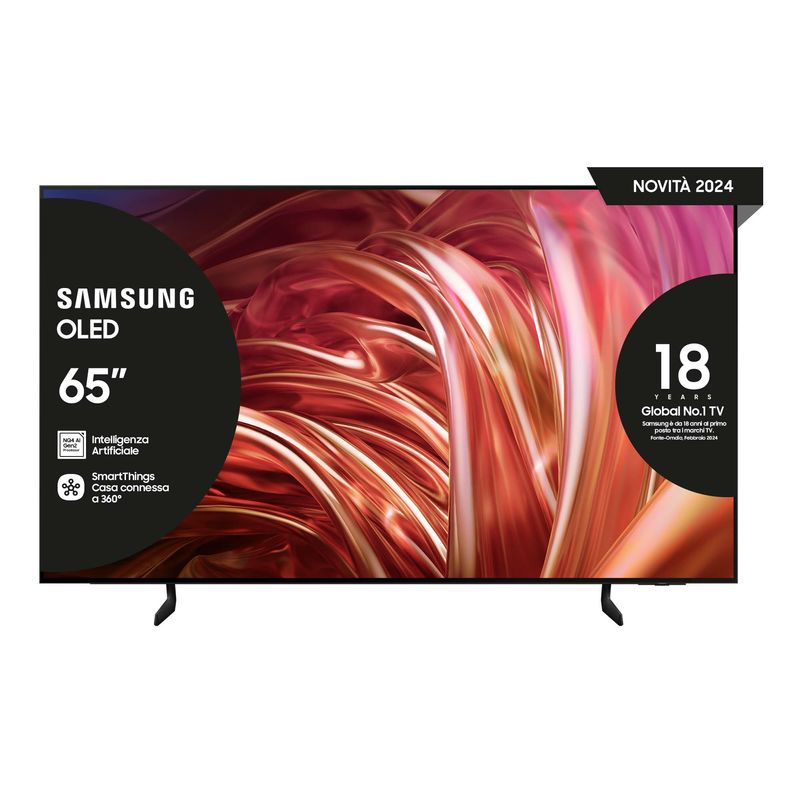 Samsung-TV-OLED-4K-65”-QE65S85DAEXZT-Smart-TV-Wi-Fi-Graphite-Black-2024-Processore-NQ4-AI-GEN2-Self-Illuminating-Pixels-Contour-Design-Dolby-Atmos