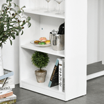 HOMCOM-Tavolo-Alto-da-Cucina-e-Bar-con-3-Mensole-in-Acciaio-e-MDF-Stile-Moderno