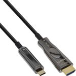 InLine Cavo USB Display AOC, da USB-C maschio HDMI maschio (mod. DP Alt), 15m