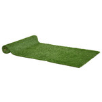 Outsunny Tappeto Erboso Sintetico 4x1m Erba 20mm, Finto Prato Verde Atossico Anti-UV e Drenante per Giardino e Cortile