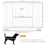 PawHut-Cancellino-per-Cani-di-Sicurezza-Estensibile-da-76-107cm-Montaggio-a-Pressione-Metallo-e-Plastica