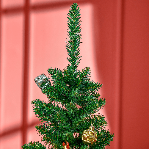 HOMCOM-Albero-di-Natale-Artificiale-150cm-con-Rami-294-Base-Pieghevole-Rimovibile-Decorazioni-Natalizie