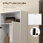 HOMCOM-Mobile-Multiuso-con-Ripiano-Aperto-2-Ante-e-Ripiani-Regolabili-70x35x188cm-Bianco