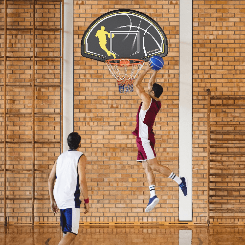 sportnow-Canestro-Basket-per-Bambini-e-Adulti-da-Indoor-e-Outdoor-in-Acciaio-e-PE-110x90x70-cm-Nero-e-Giallo