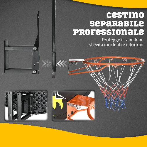 sportnow-Canestro-Basket-per-Bambini-e-Adulti-da-Indoor-e-Outdoor-in-Acciaio-e-PE-110x90x70-cm-Nero-e-Giallo