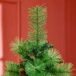 HOMCOM-Albero-di-Natale-Decorato-e-Ignifugo-per-Interni-con-782-Rami-e-Base-in-Metallo-Φ116x180-cm-Verde