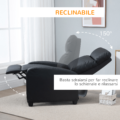 HOMCOM-Poltrona-Relax-Massaggiante-con-Telecomando-e-8-Programmi-Reclinazione-e-Poggiapiedi-68x88x98cm-Nera