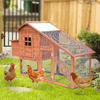 PawHut-Pollaio-in-Legno-con-Casetta-Nido-di-Cova-e-Area-Aperta-per-2-4-Galline-190x66x116cm-Arancione