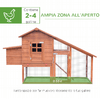 PawHut-Pollaio-in-Legno-con-Casetta-Nido-di-Cova-e-Area-Aperta-per-2-4-Galline-190x66x116cm-Arancione