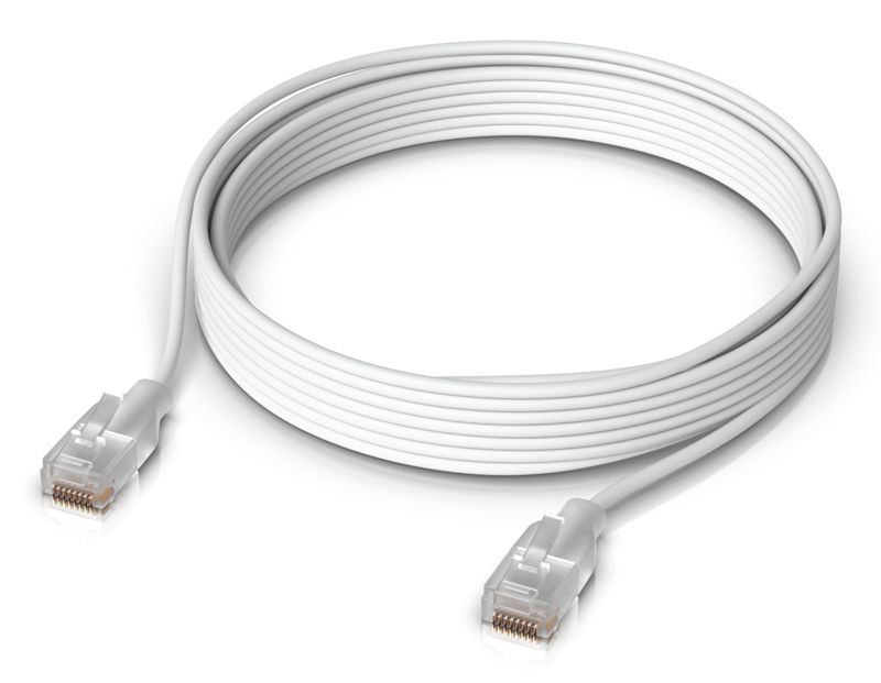 Ubiquiti-UACC-Cable-Patch-EL-5M-W-cavo-di-rete-Translucent-Bianco-Cat6--Nano-thin-patch-cable-with---2.5-GbE-support-des