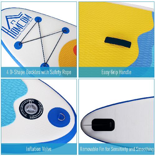 HOMCOM-Tavola-SUP-Gonfiabile-Stand-Up-Paddle-con-Pagaia-Regolabile-Tavola-da-Surf-con-Accessori-Inclusi-Blu-305x76x10cm