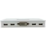 Switch-KVM---4-vie---DVI-D---USB---con-audio---cavo-integrato