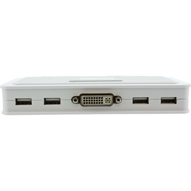 Switch-KVM---4-vie---DVI-D---USB---con-audio---cavo-integrato