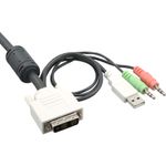 Switch-KVM---4-vie---DVI-D---USB---con-audio---cavo-integrato