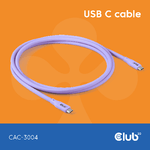 CLUB-3D CLUB3D CAC-3004 cavo USB USB4 Gen 2x2 2 m USB C Viola