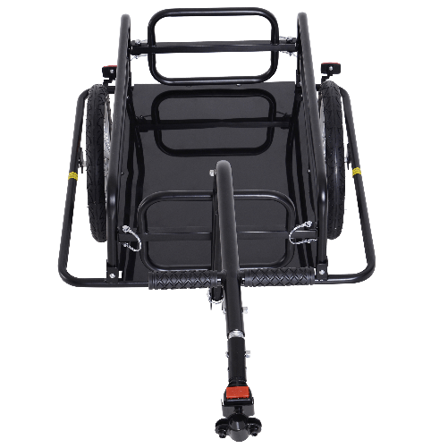 HOMCOM-Carrello-per-Bicicletta-Rimorchio-Cargo-Bici-Trasporto-di-Oggetti-Pieghevole-Portata-36kg-156x72x82cm