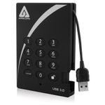 Apricorn A25-3PL256-1000 disco rigido esterno 1000 GB Nero (1TB AES-XTS PADLOCK SECURE - New Retail - USBEXT 3.0 256BIT