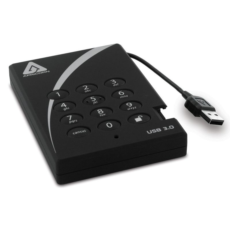 Apricorn-A25-3PL256-1000-disco-rigido-esterno-1000-GB-Nero--1TB-AES-XTS-PADLOCK-SECURE---New-Retail---USBEXT-3.0-256BIT-