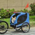 PawHut-Carrellino-Rimorchio-per-Cani-Animali-Domestici-da-Bicicletta-130-x-73-x-90cm-Azzurro-e-nero