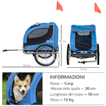 PawHut-Carrellino-Rimorchio-per-Cani-Animali-Domestici-da-Bicicletta-130-x-73-x-90cm-Azzurro-e-nero