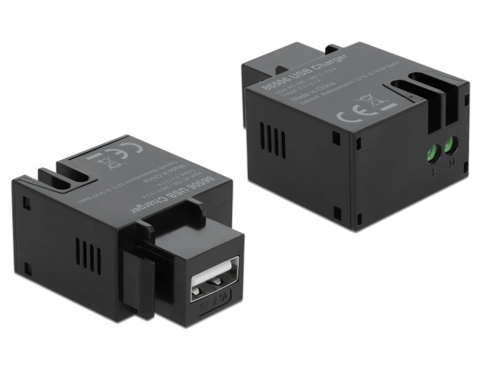 Delock-Modulo-Keystone-con-presa-di-ricarica-USB-di-tipo-A-2.1-A-nero