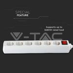 V-TAC-Multipresa-con-Cavo-15m-5-Prese-10A-2P---Schuko-e-Interruttore-Luminoso-Spina-Schuko-Colore-Bianco