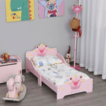 HOMCOM-Letto-per-Bambini-da-3-6-anni-in-legno---Rosa