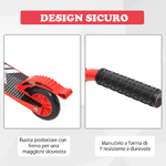 HOMCOM-Monopattino-per-Adulti-in-Alluminio-con-Impugnatura-Ergonomica-Rosso