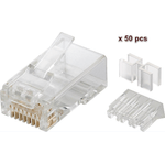 Microconnect KON503-50 cavo di collegamento RJ45 Trasparente