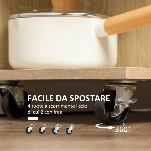 HOMCOM-Carrello-da-Cucina-Portavivande-con-Cassetto-Ripiani-e-Armadietto-in-Legno-Acciaio-e-Vetro-65x39x80cm