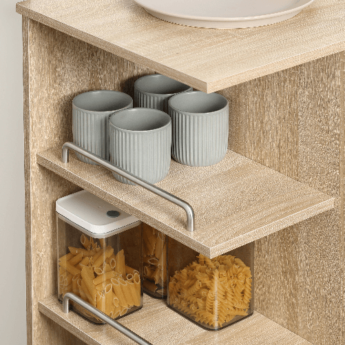 HOMCOM-Carrello-da-Cucina-Portavivande-con-Cassetto-Ripiani-e-Armadietto-in-Legno-Acciaio-e-Vetro-65x39x80cm