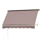 Outsunny Tenda da Sole a Caduta con Rullo Avvolgibile e Angolazione Regolabile 0-120°, 180×70cm, Marrone