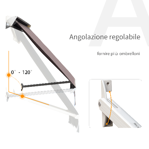 Outsunny-Tenda-da-Sole-a-Caduta-con-Rullo-Avvolgibile-e-Angolazione-Regolabile-0-120°-180×70cm-Marrone