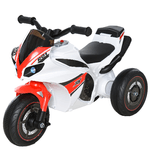 HOMCOM-Triciclo-Moto-a-Tre-Ruote-Giocattolo-per-Bambini-18-36-Mesi-con-Musica-e-Fari-Bianco-e-Rosso