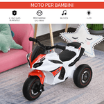 HOMCOM-Triciclo-Moto-a-Tre-Ruote-Giocattolo-per-Bambini-18-36-Mesi-con-Musica-e-Fari-Bianco-e-Rosso