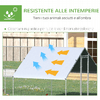 PawHut-Pollaio-da-Giardino-con-Telaio-Zincato-Copertura-Impermeabile-e-Rete-Esagonale-3x8x2m-Argento