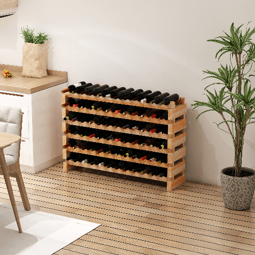 HOMCOM-Cantinetta-Scaffale-Portabottiglie-in-Legno-di-Pino-6-Ripiani-72-Bottiglie