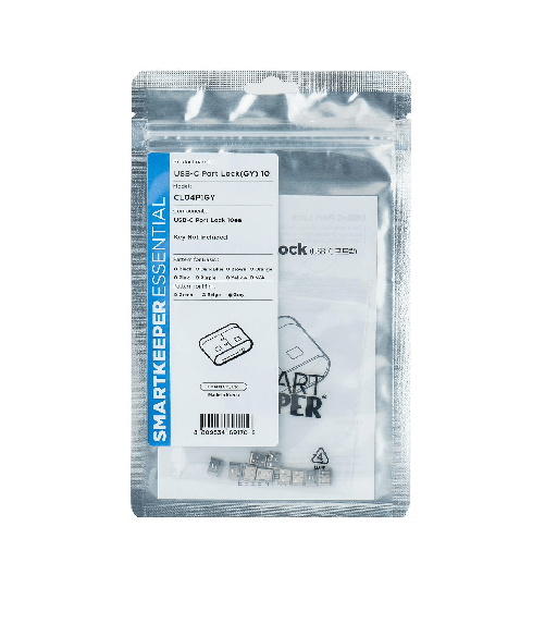 Smartkeeper CL04P1GY clip sicura Bloccaporte USB tipo-C Grigio Plastica 10 pz