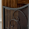 HOMCOM-Parascintille-Camino-a-3-Pannelli-in-Metallo-con-Design-Pieghevole-66x31x81-cm-Nero
