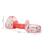 HOMCOM-Tenda-3-in-1-per-Bambini-18--Mesi-con-Tunnel-Vasca-Palline-e-Canestro-Sistema-Pop-Up--290x120x90cm-