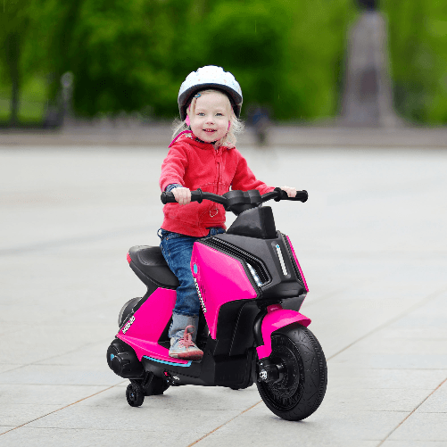 HOMCOM-Moto-Elettrica-per-Bambini-Eta-2-4-Anni---Rosa